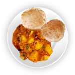 Chicken Korma Pooris 