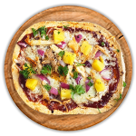 Chicken, Pineapple, Sweetcorn Pizza 